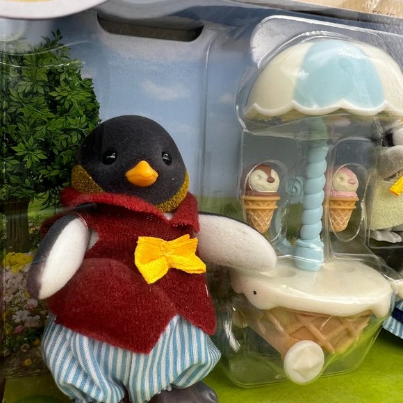 Calico Critters PENGUIN Family Ice Cream Cart Sylvanian Families From Japan FS45 - Picture 9 of 10